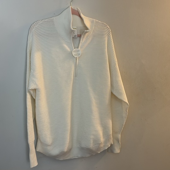 NWT ARIES RIBBED WHITE SWEATER - Picture 8 of 15